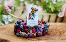 Multicoloured Gemstone Layered Bracelet