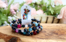 Teal Multicoloured Gemstone Layered Bracelet